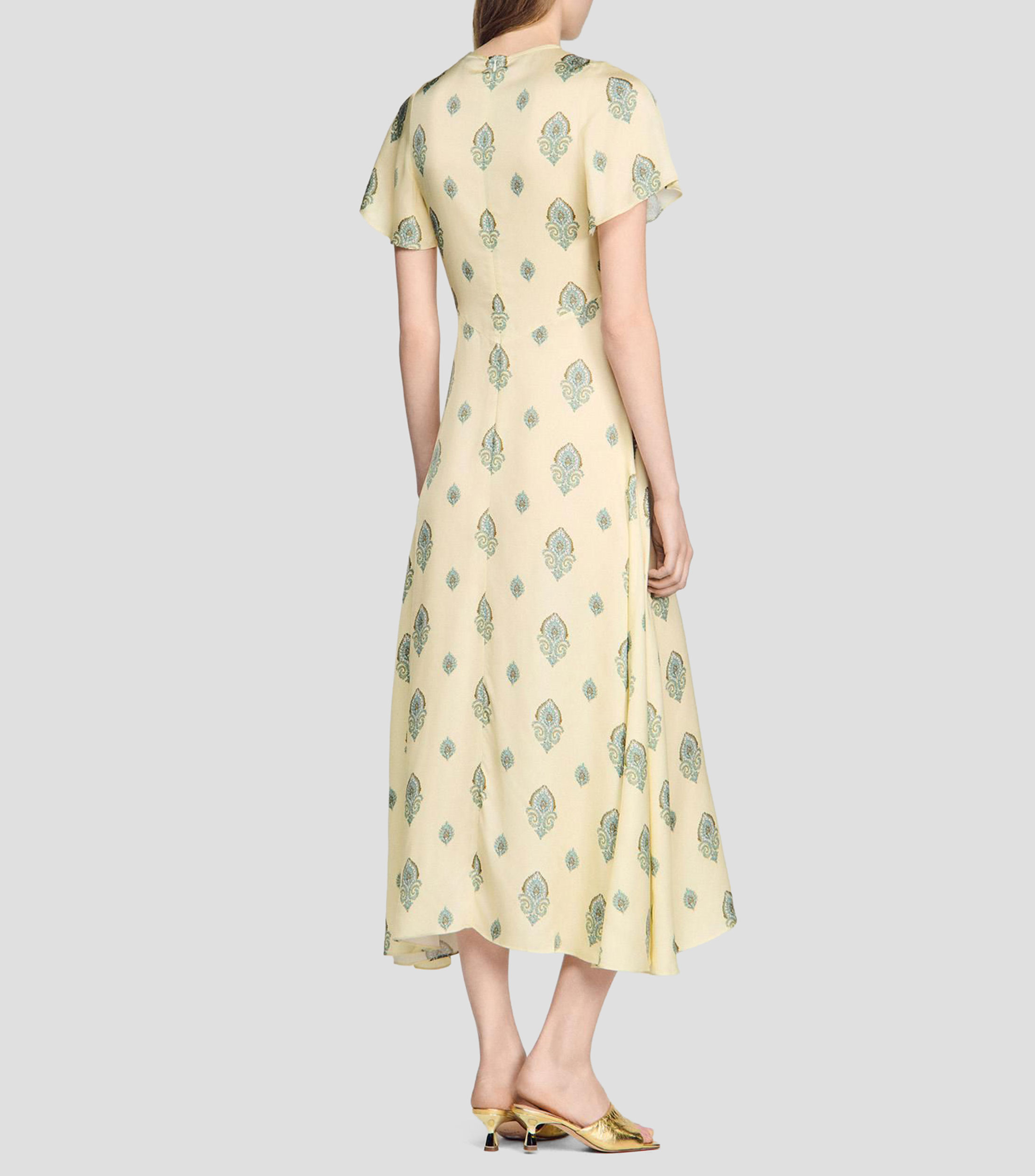 Vestido largo estampado Mujer